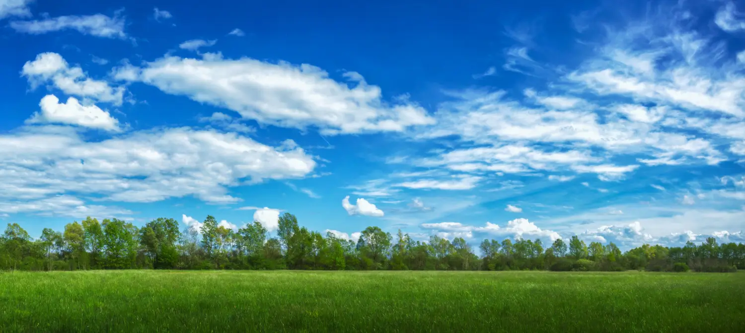 Södermanland. A field with a blue sky.